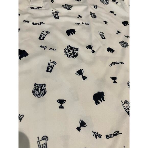 NWOT Swannies Polo Mens 3XL  Tiger, Bear Legends Print Golf Performance XXXL - Picture 3 of 5